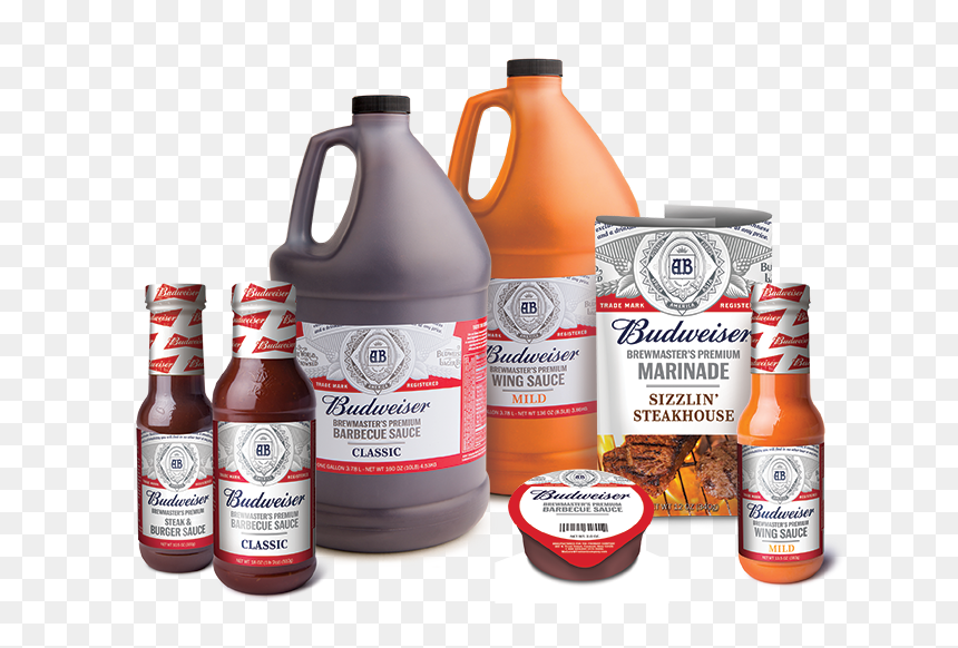 Budweiser Brewmaster"s Premium Sauces - Bbq Sauce 1 Gallon, HD Png Download - budweiser bottle png