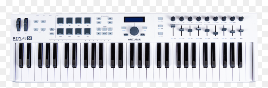 Arturia Keylab-61 White Essential Midi Keyboard - Arturia Keylab Essential 49 Review, HD Png Download - midi keyboard png