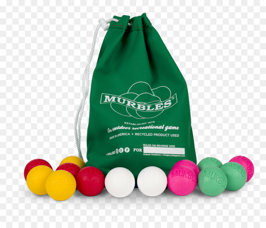 Murbles 4 Player 14 Ball Medium Tournament Set Green - Bocce, HD Png Download - lacrosse ball png