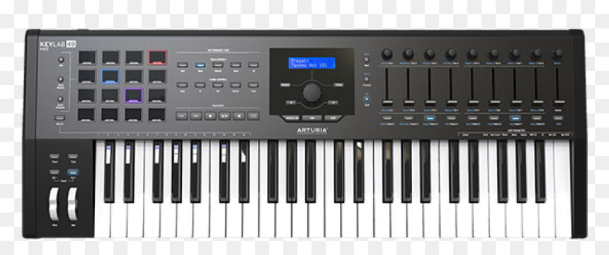 Arturia Keylab 49 Mkii - Arturia Keylab 61 Mk2, HD Png Download - midi keyboard png