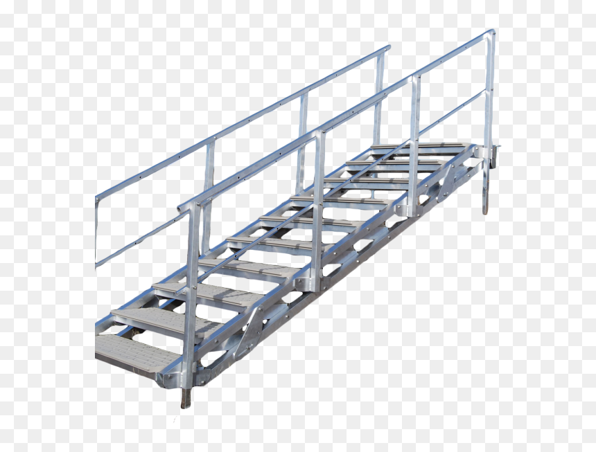 10 Step Articulating Stair - Articulating Dock Stairs, HD Png Download - handrail png