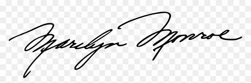 Marilyn Monroe Signature - Marilyn Monroe Signature Vector, HD Png Download - marilyn monroe signature png