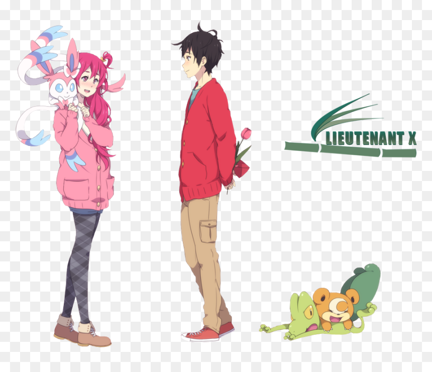 Pokemon Sylveon And Trainer, HD Png Download - talonflame png
