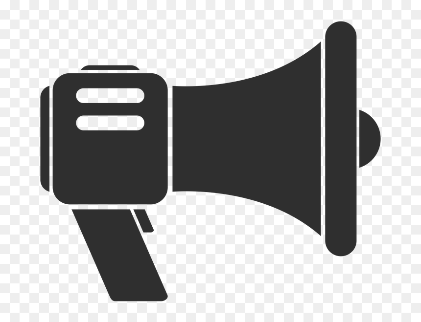 Icon, Black And White, Megaphone, Graphic, Design, - Loa Icon Png, Transparent Png - megaphone icon png