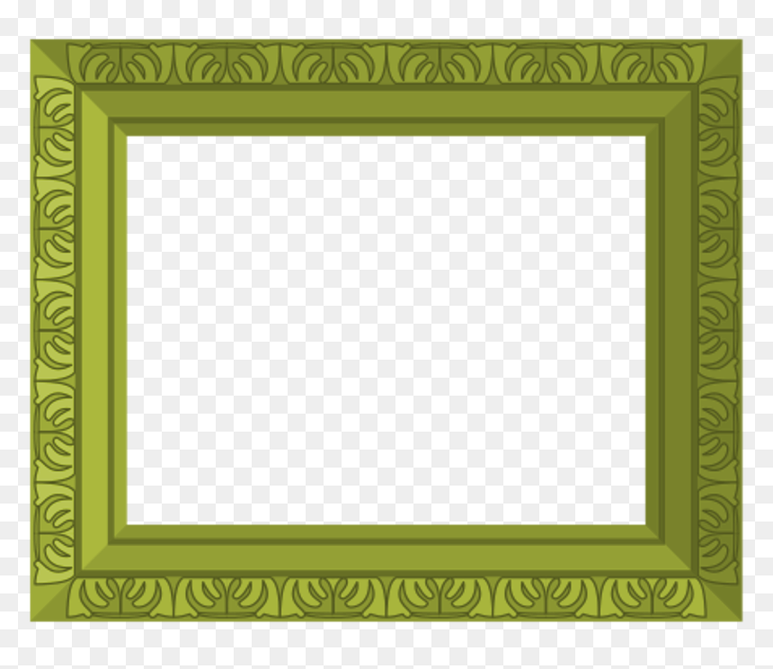 Golden Photo Frame Png, Transparent Png - green frame png