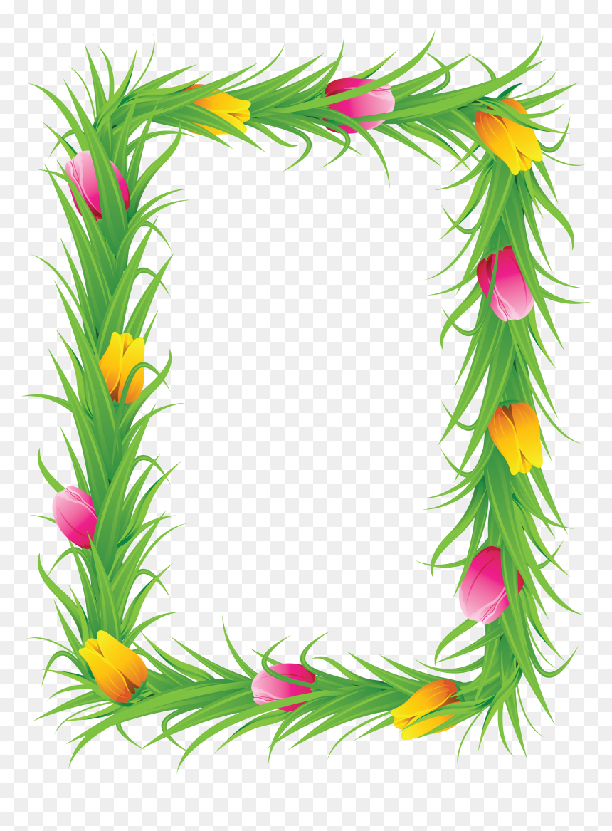 Floral Frame Png - День Рождения Список Работа, Transparent Png - green frame png