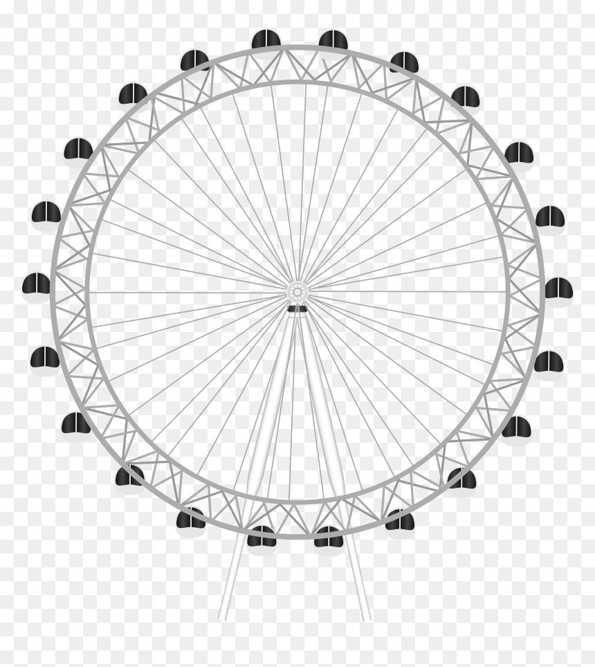 London Eye Stock Photography, HD Png Download - ferris wheel silhouette png
