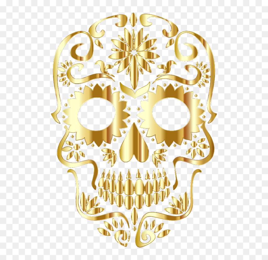Sugar Skull With No Background, HD Png Download - wolf skull png