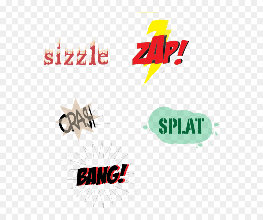 Graphic Design, HD Png Download - comic book words png
