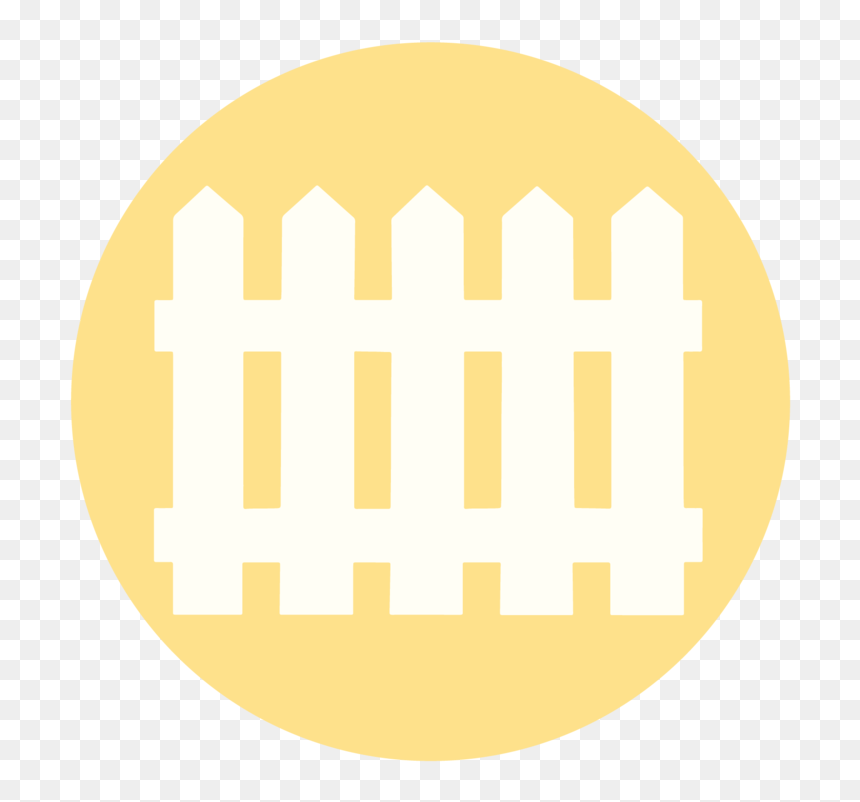 Wood-fences - Circle, HD Png Download - picket sign png