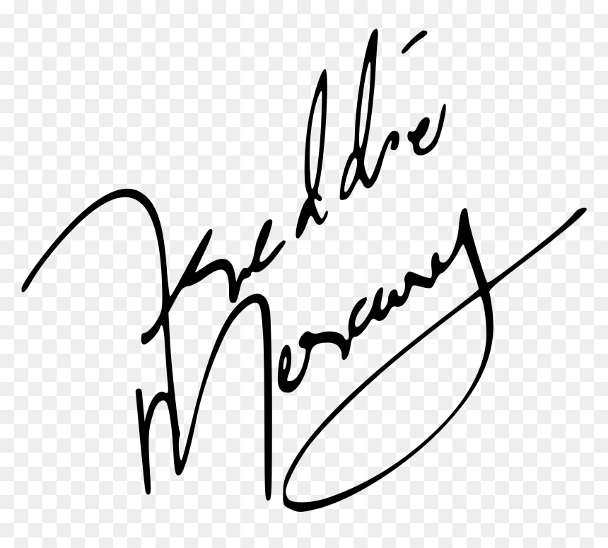 Freddie Mercury Signature, HD Png Download - mercury logo png