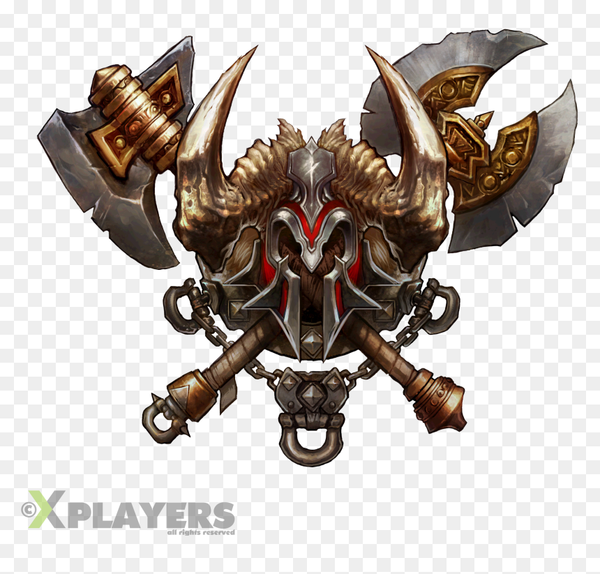 Diablo 3 Cutouts - Diablo 3 Barbarian Crest, HD Png Download - diablo 3 logo png