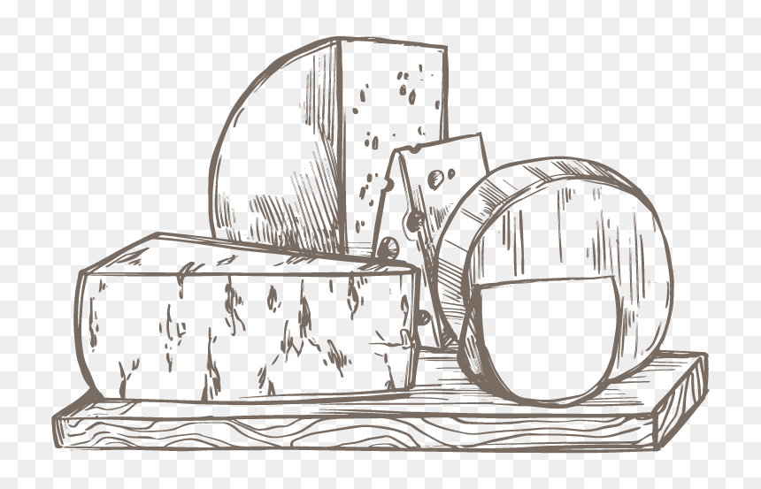 Transparent Cheese Plate Png - Cheese Board Drawing, Png Download - hand drawn laurel png