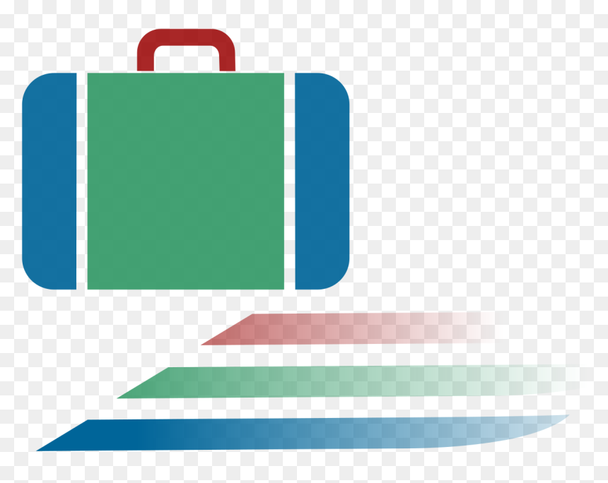 Suitcase Icon Blue Green Red Dynamic V14 - Briefcase, HD Png Download - suitcase icon png