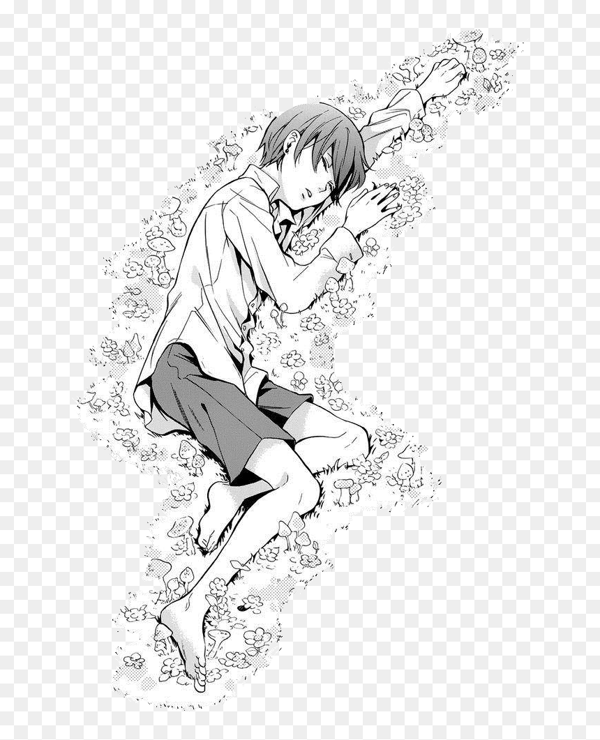 ““transparent Ciel Lying In A Bed Of Flowers For Your - Black Butler Ciel Manga Transparent, HD Png Download - ciel phantomhive png