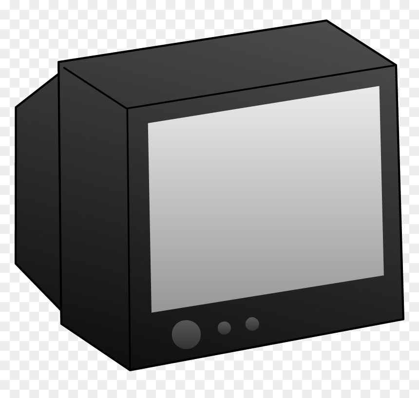 Television Clip Art Free Clipart Images - Black Television Clipart, HD Png Download - old school tv png