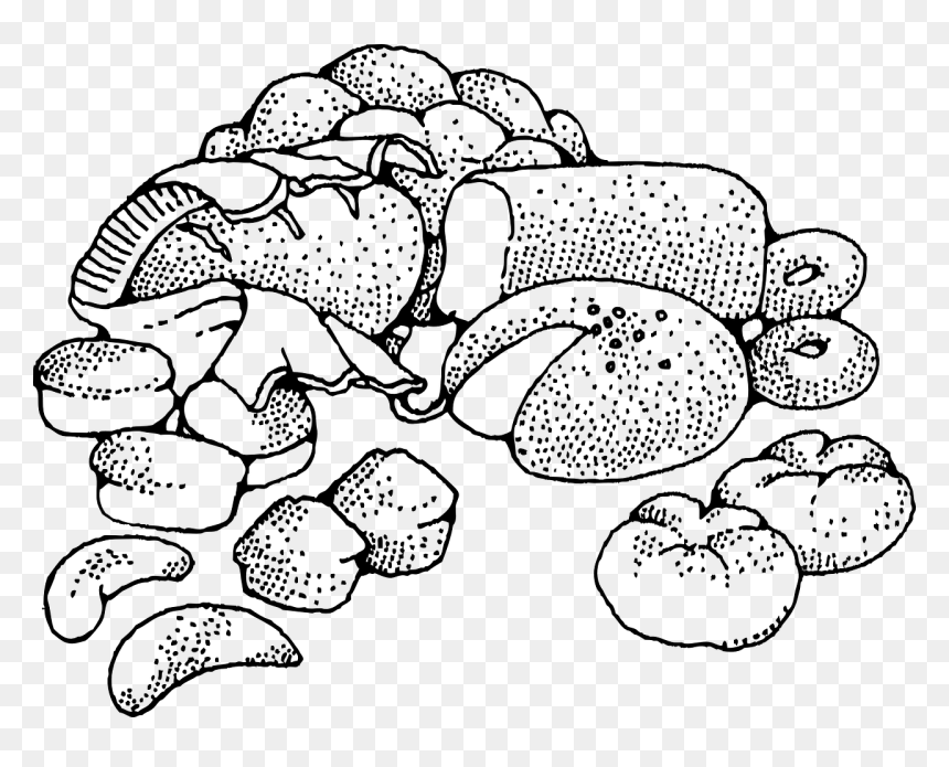 Text,head,monochrome - Breads Clipart Black And White, HD Png Download - bread clipart png