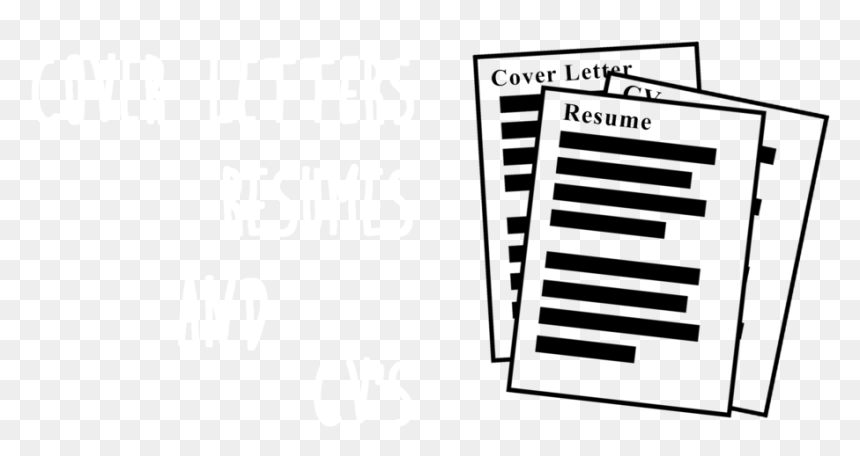 Cover Letters, Resumes, And Cvs - Document Clipart Black And White, HD Png Download - letter paper png