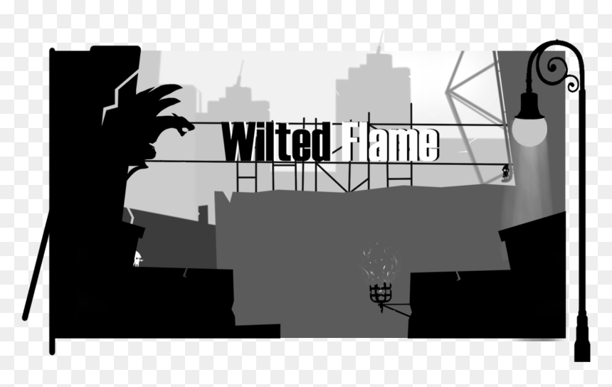 Wilted Flame - Silhouette, HD Png Download - flame silhouette png