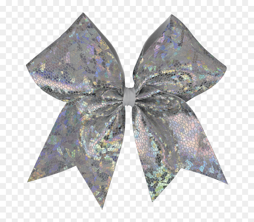 White Cracked Ice I Love Cheer® Hair Bow - Paisley, HD Png Download - cheer bow png