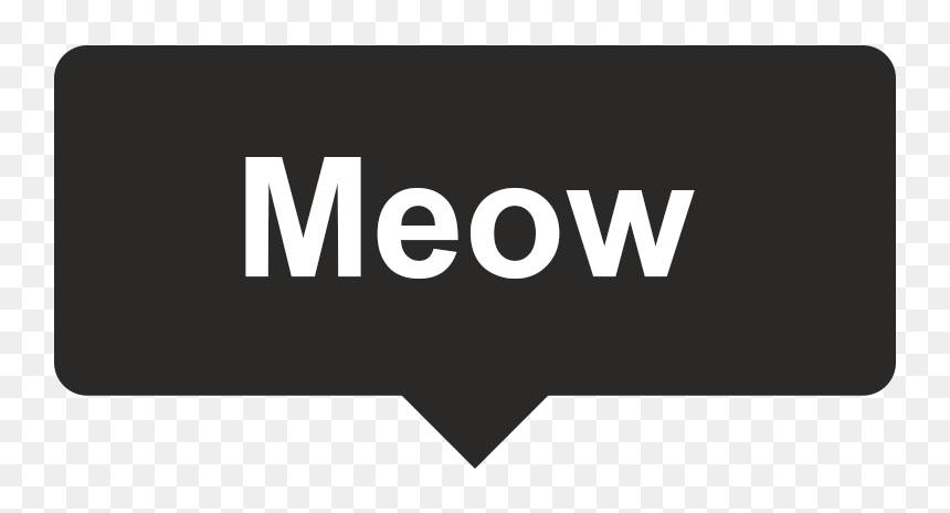 Label, HD Png Download - meow png