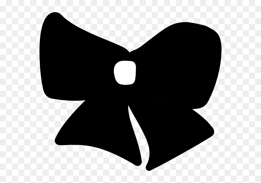 Black Cheer Bow Clipart - Girls Hair Bow Clipart, HD Png Download - cheer bow png