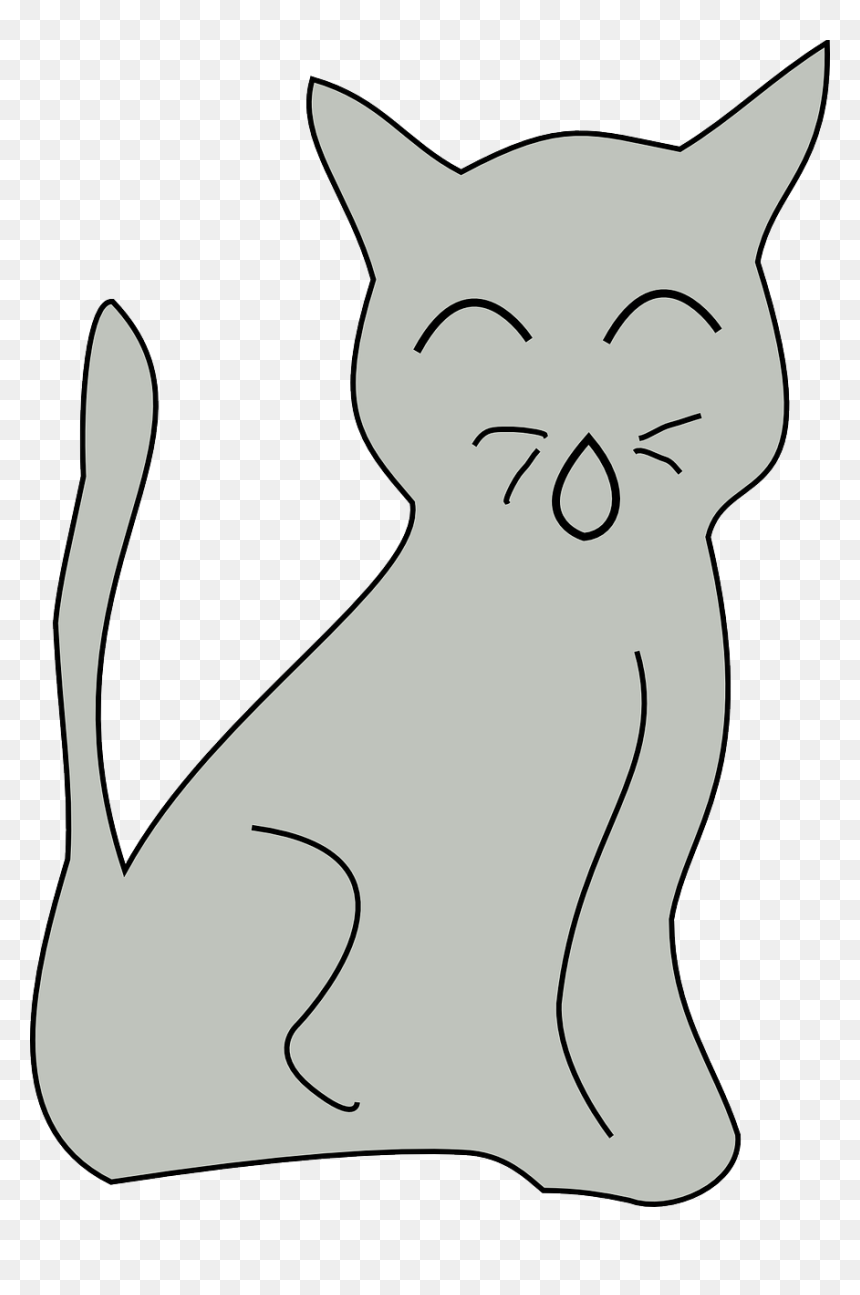 Cat, HD Png Download - meow png