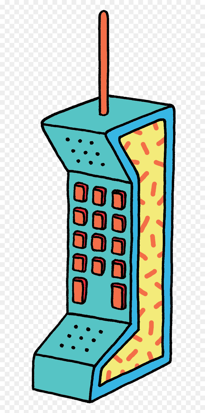 Telefone Retro Desenho Png, Transparent Png - 90s pattern png