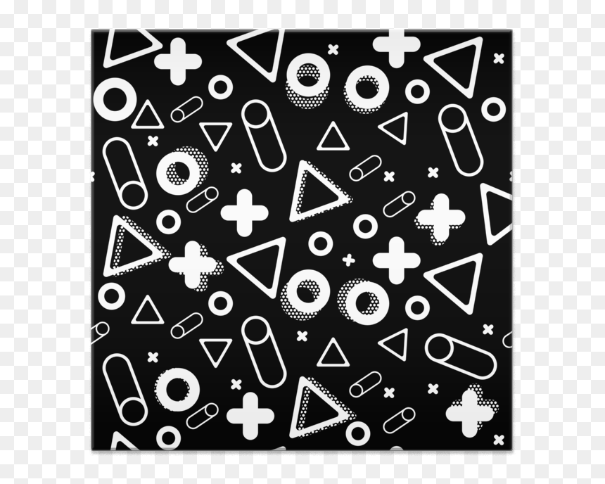 Azulejo 90"s Retro Shapes Patterns De Tobias Fonsecana - Motif, HD Png Download - 90s pattern png