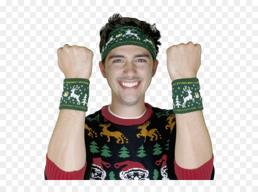 "ugly Sweater Sweatband & Wristbands - Girl, HD Png Download - sweatband png