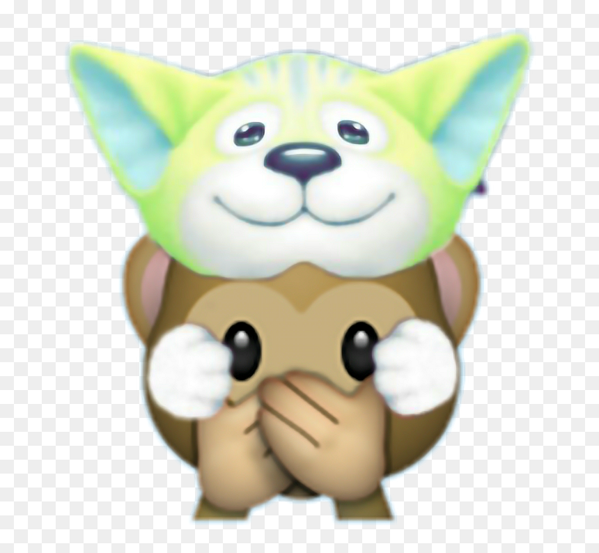 Dog Dogfilter Monkey Emoji Snapchatfilter Snapchatfreet - Flower Crown Emoji Monkey, HD Png Download - emoji monkey png