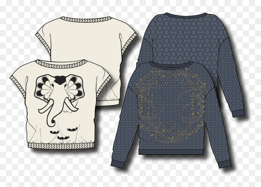 Made To Measure Prints For The "ejm Art Blouse & Sweater - Pug, HD Png Download - celtic tree of life png