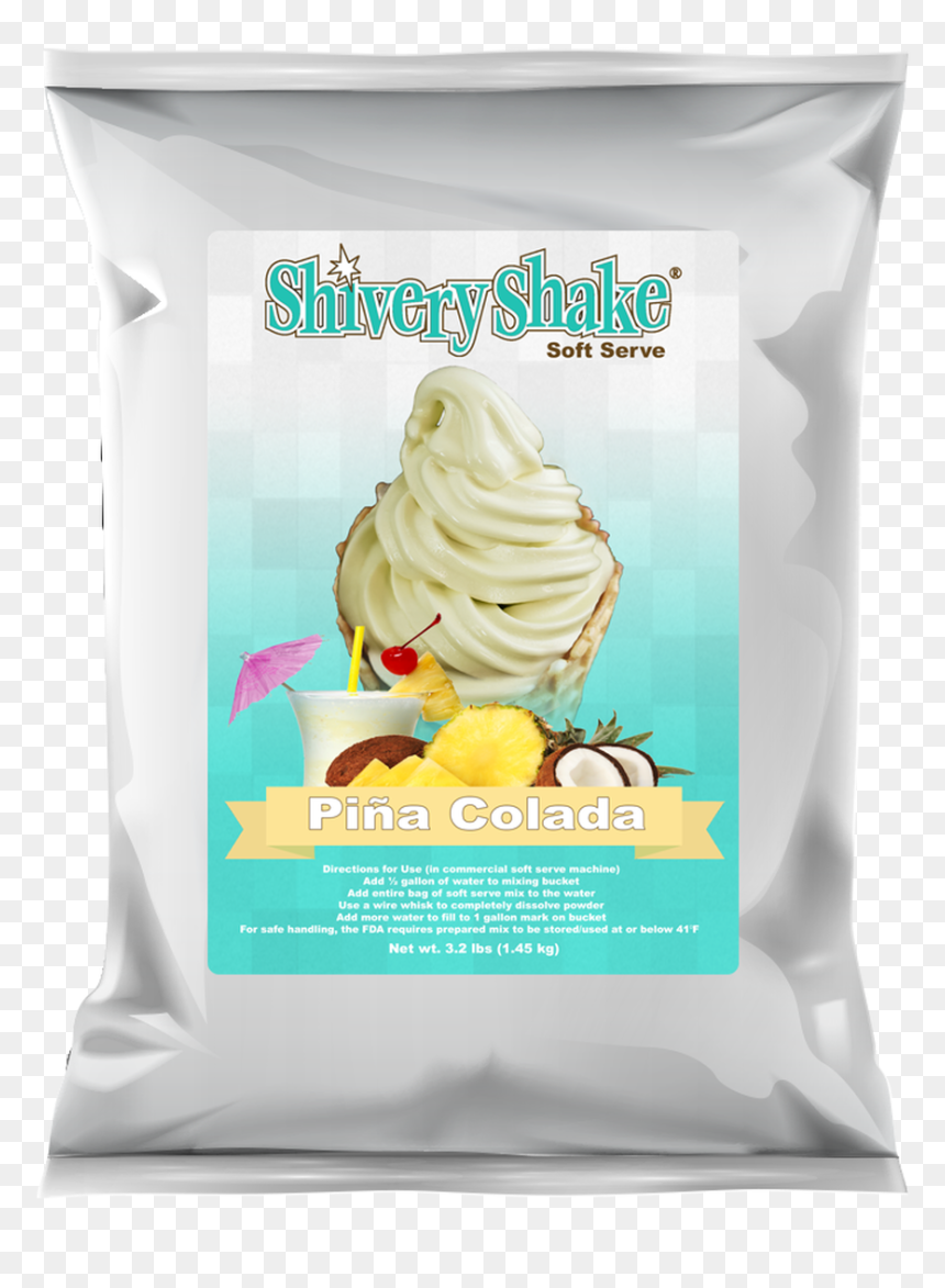 Shivery Shake Pina Colada Soft Serve Mix - Frappe Powder Mix, HD Png Download - piña colada png