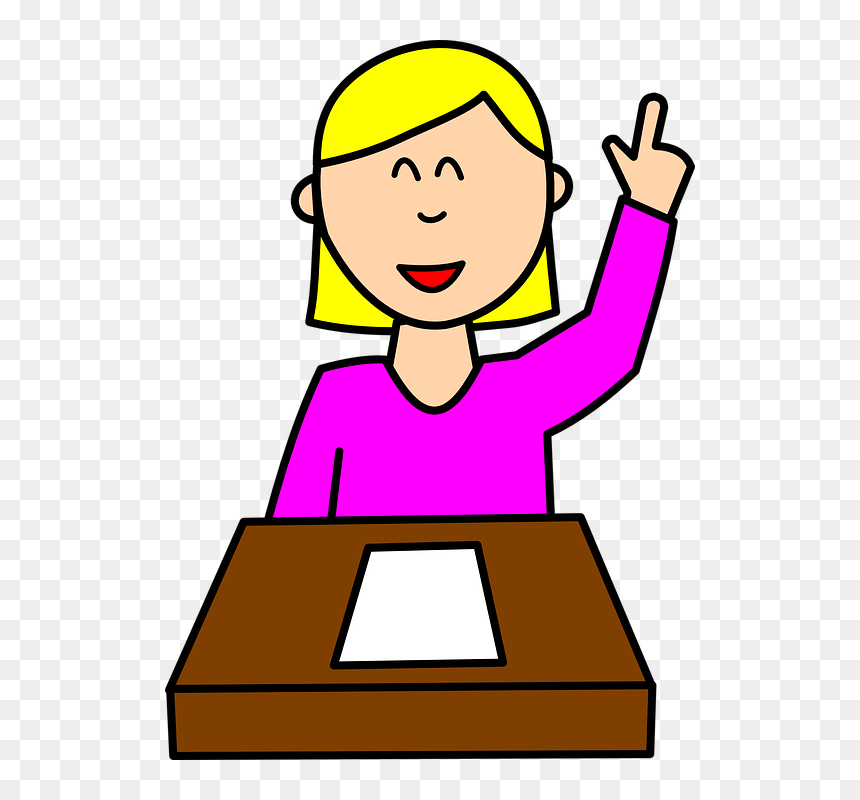 School Girl Cartoon 22, Buy Clip Art - Student Drawing, HD Png Download - hand outline png