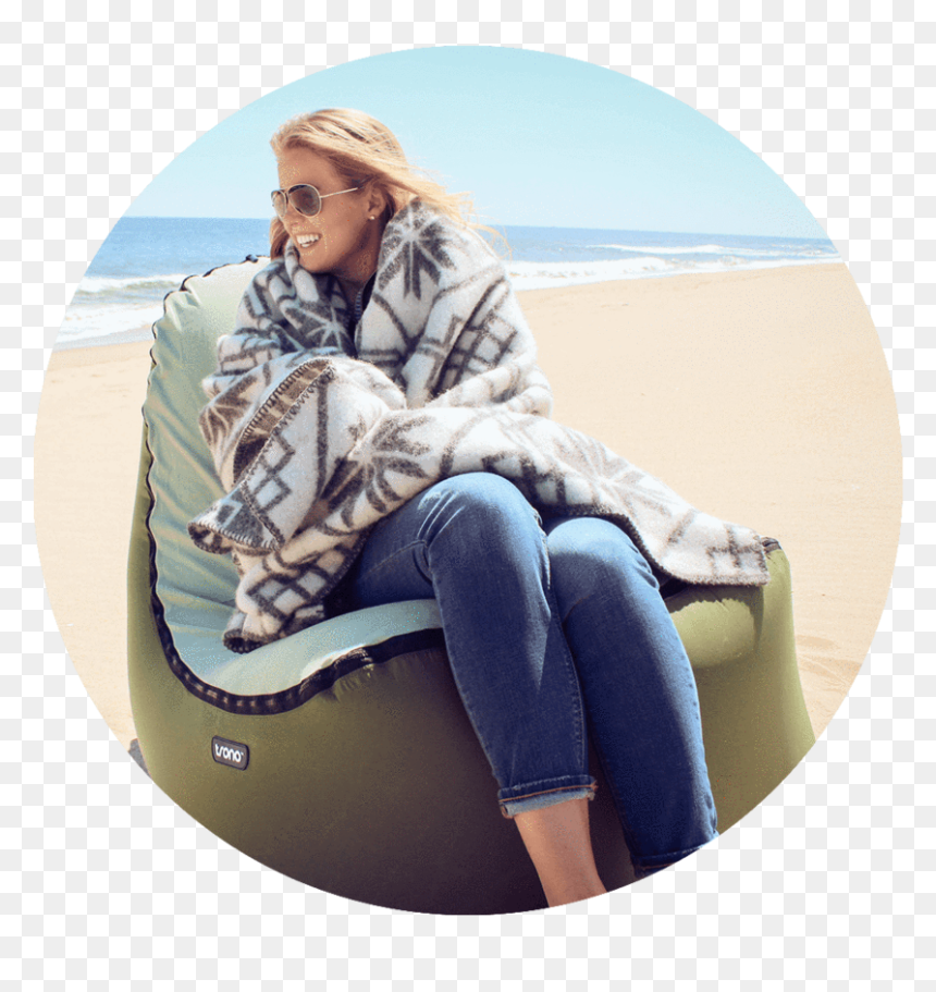 Trono Inflatable Chair Green - Sitting, HD Png Download - trono png