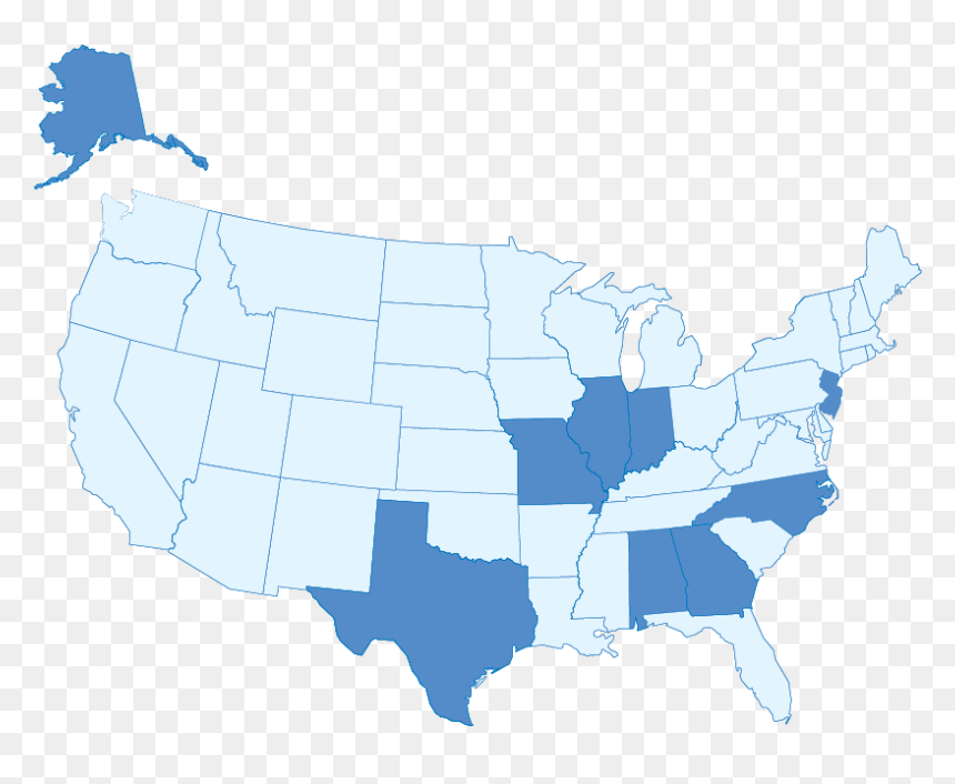 States - Long Distance Louisiana To California, HD Png Download - texas map outline png