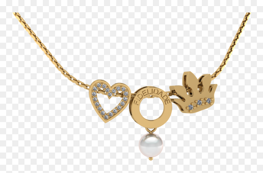 Colar Fidelidade Folheado A Ouro, Com Zircônias - Joias Diante Do Trono, HD Png Download - trono png
