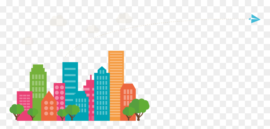 Cartoon City Skyline , Png Download - Real World Application Graphics, Transparent Png - cartoon city png