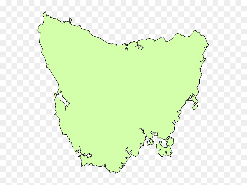 Blank Map Of Tassie Svg Clip Arts - Map Of Tasmania, HD Png Download - blank billboard png