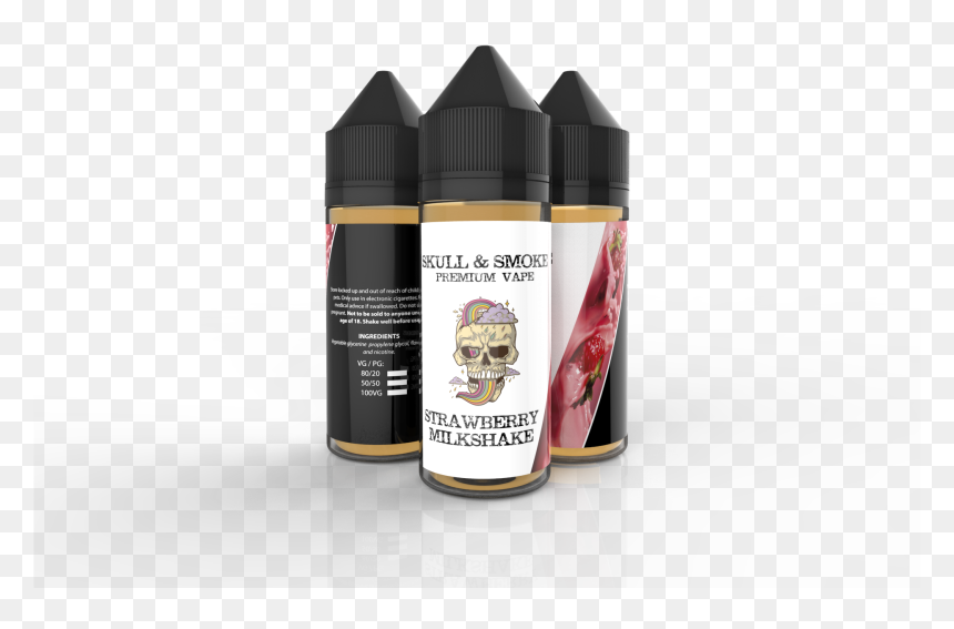 Strawberry Milkshake Skull&smoke E-liquid - Eye Liner, HD Png Download - smoke skull png