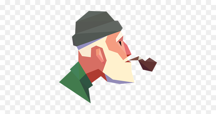 Smoke, Old Man, Smoking, Old, Grandfather, Smoker, - คน สูบ บุหรี่ การ์ตูน, HD Png Download - smoke skull png