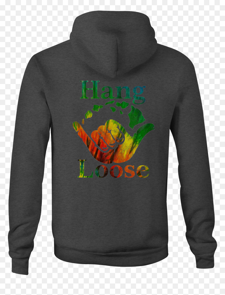 Zip Up Hoodie Hang Loose Hawaii Hooded Sweatshirt - Hoodie, HD Png Download - hang loose png