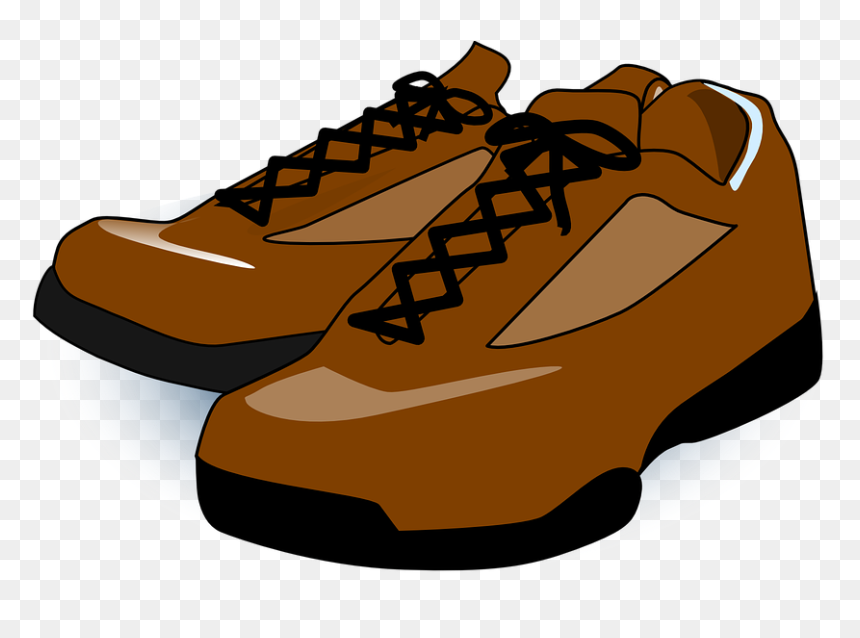 Shoes, Sneakers, Trainers, Brown, Trekking, Walking - Tennis Shoe Clipart Shoes, HD Png Download - shoes vector png