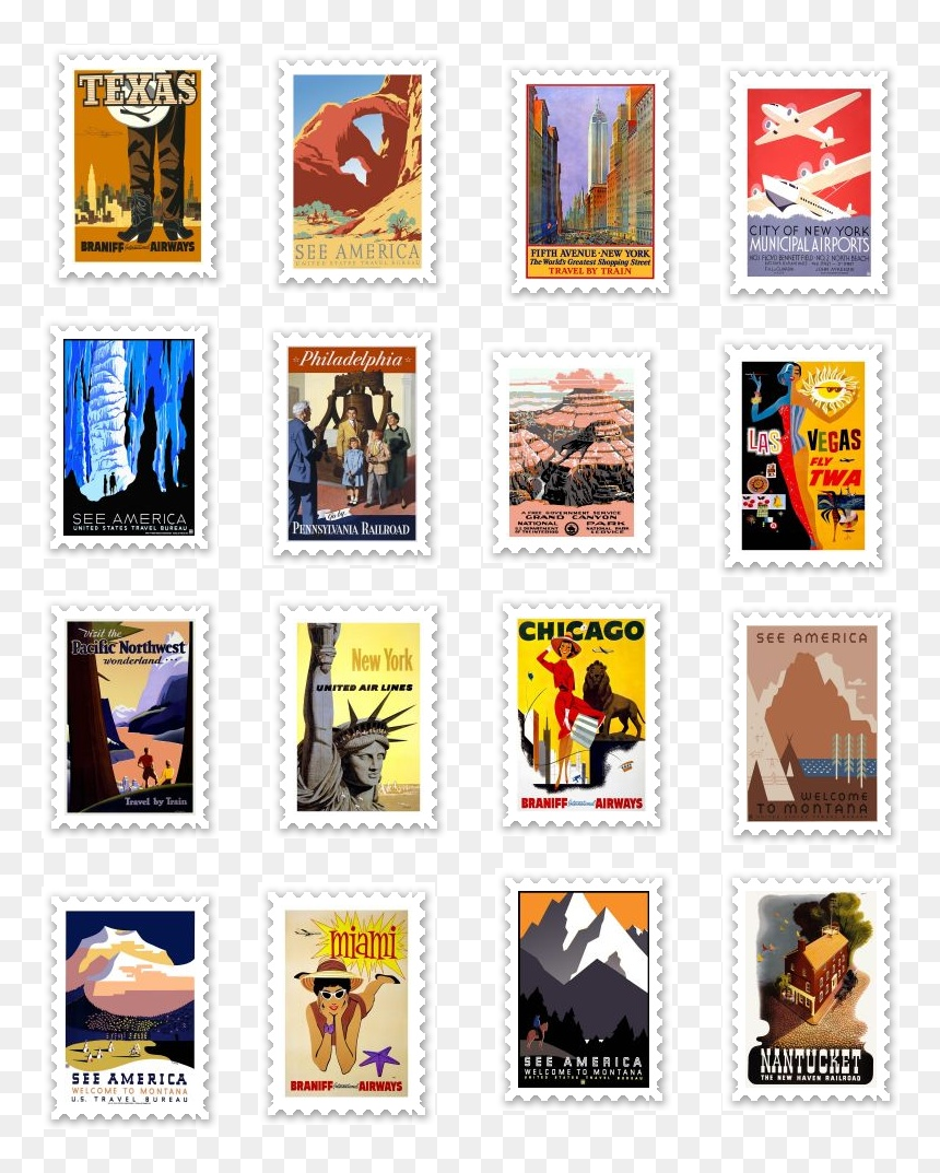 Gems By Julz Free - Vintage Stamps Png Format, Transparent Png - travel stamp png