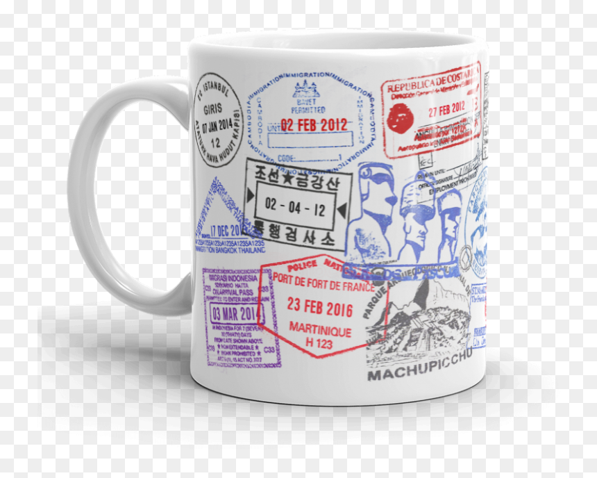Passport Stamp Travel Mug, HD Png Download - travel stamp png