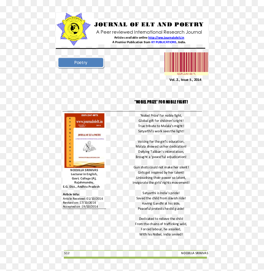 Web Page, HD Png Download - nobel prize png