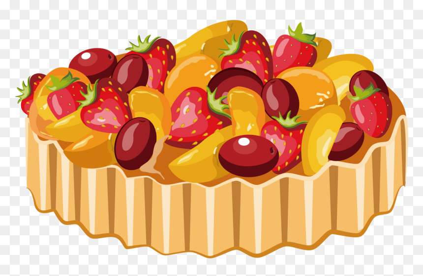 Transparent Fruitcake Clipart - Tarta De Frutas Png, Png Download - cake vector png