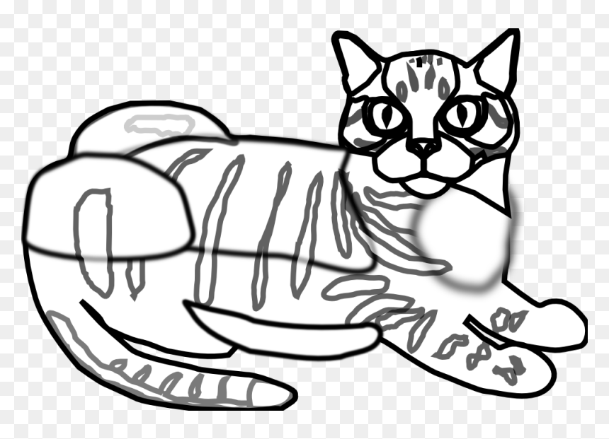 Coloring Book, HD Png Download - tabby cat png