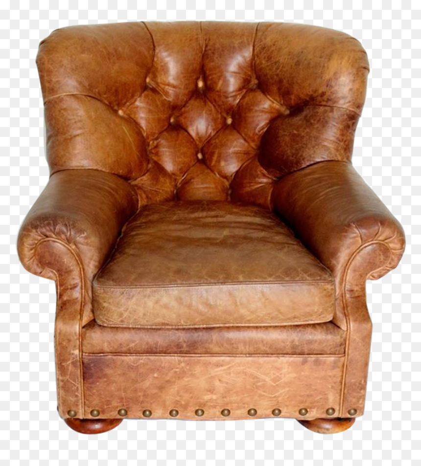 Club Chair, HD Png Download - leather texture png