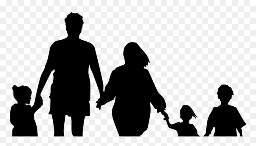 Two Months Ago, My Mother Committed Suicide - Family Holding Hands Silhouette Png, Transparent Png - shadow person png